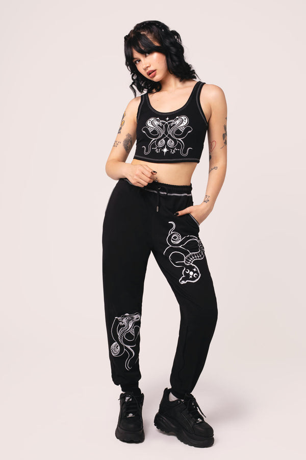 hell bunny Venom Joggers Black
