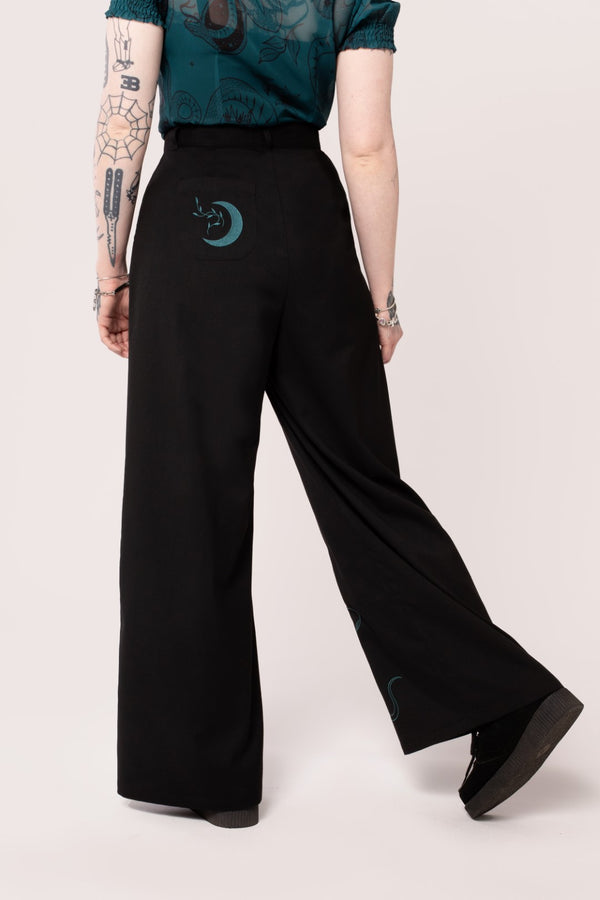 Hell Bunny Venom Trousers Black