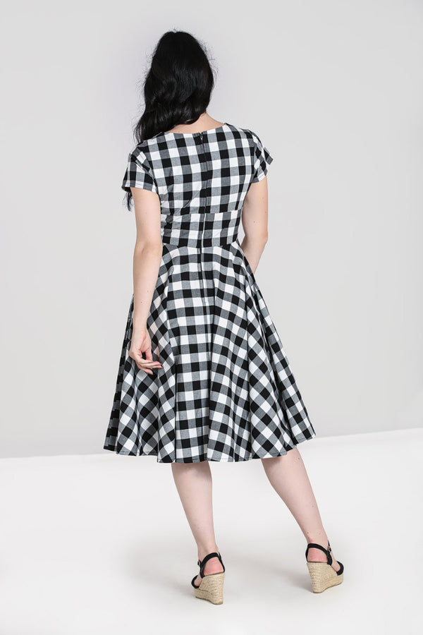 Hell Bunny Victorine 50's Dress Black / White