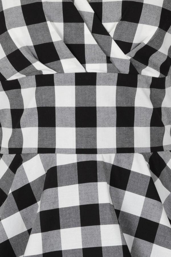 Hell Bunny Victorine 50's Dress Black / White