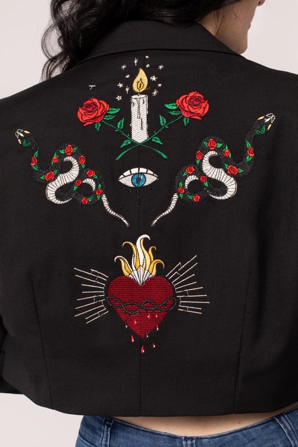 Hell Bunny Viva Maria Blazer Black