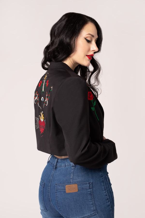 Hell Bunny Viva Maria Blazer Black