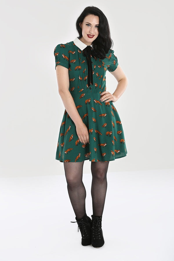 Hell Bunny Vixey Dress Brown