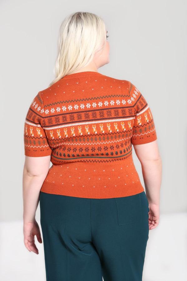 Hell Bunny Vixey Jumper Brown