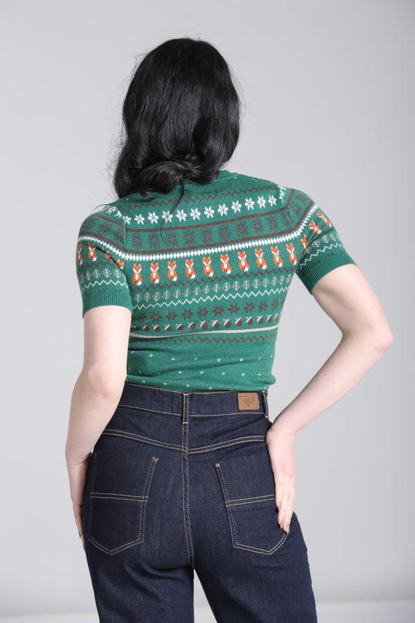 Hell Bunny Vixey Jumper Green