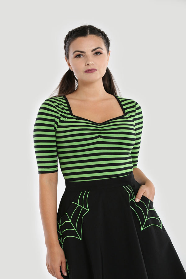 hell bunny Warlock Top Black / Green