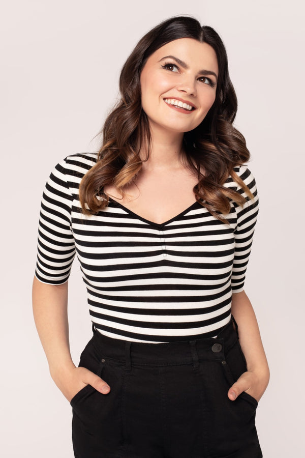 hell bunny Warlock Top H Black/White