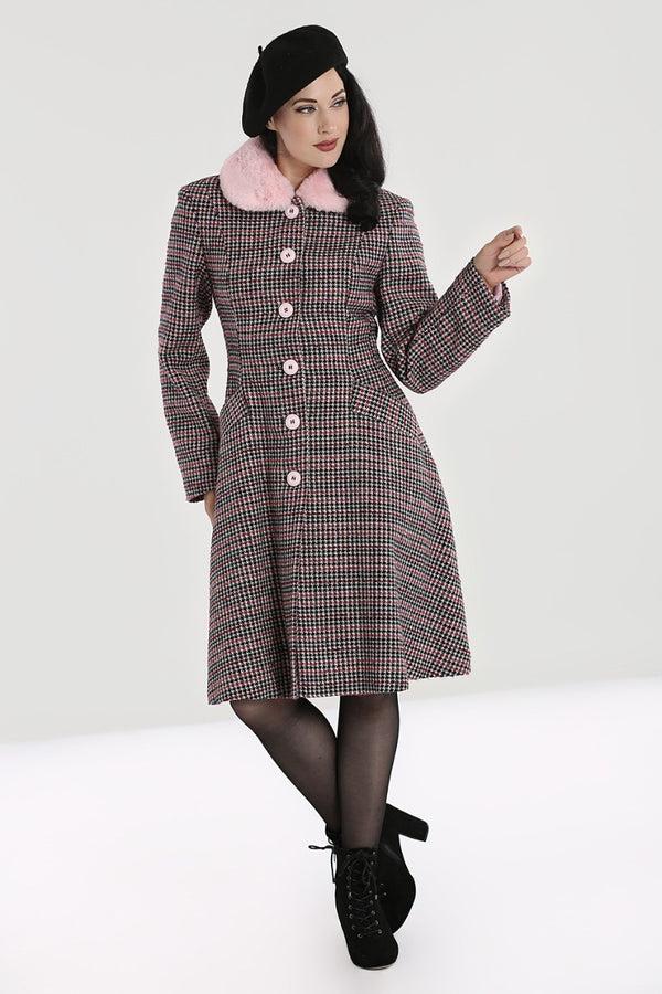 hell bunny Watson Coat Pink