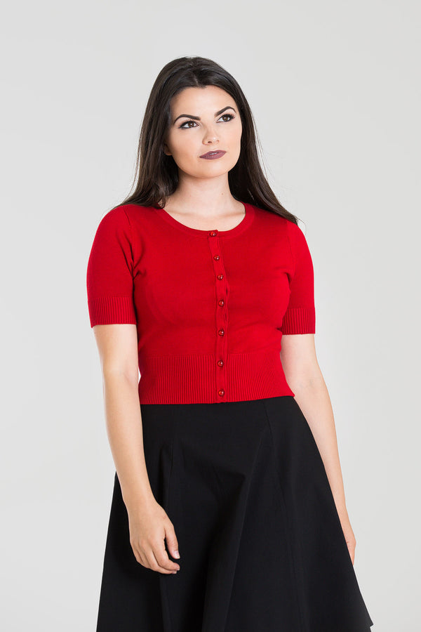 Hell Bunny Wendi Cardigan Red