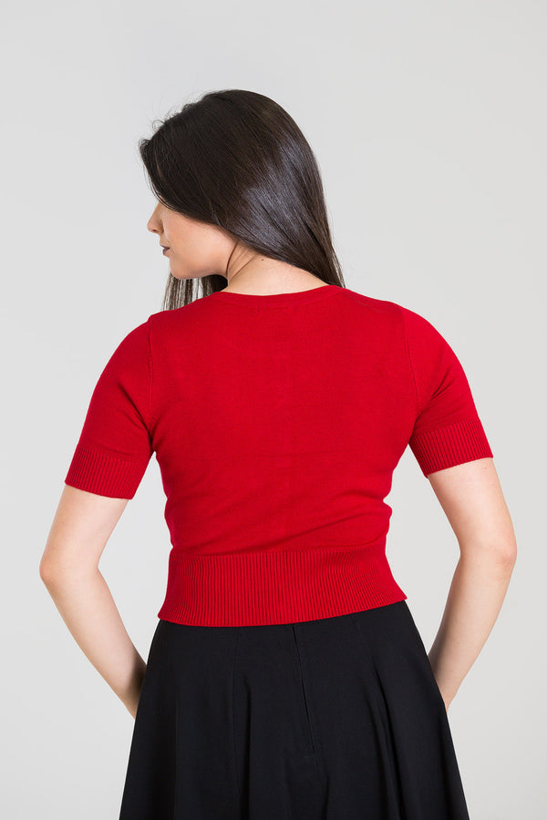 Hell Bunny Wendi Cardigan Red