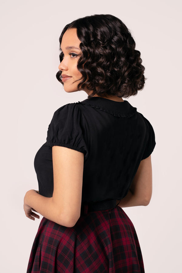 Hell Bunny Winnie Blouse Black