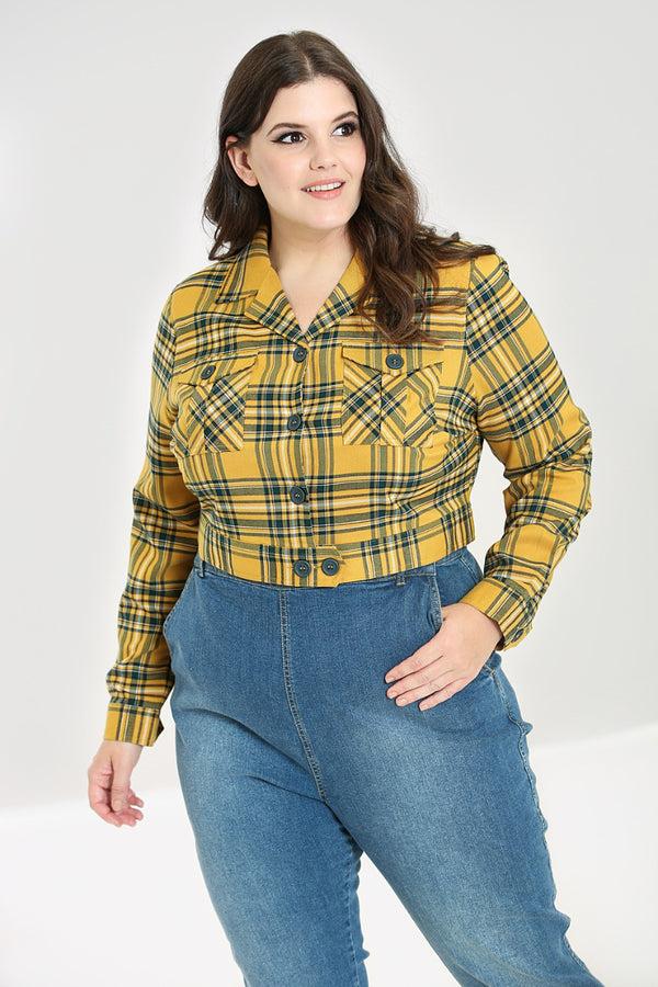 hell bunny Wither Jacket Mustard