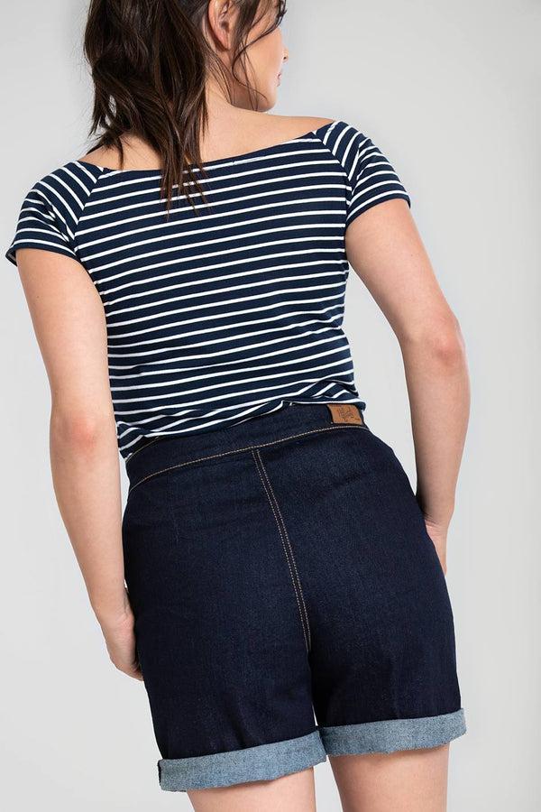 Hell Bunny Yaz Short Navy