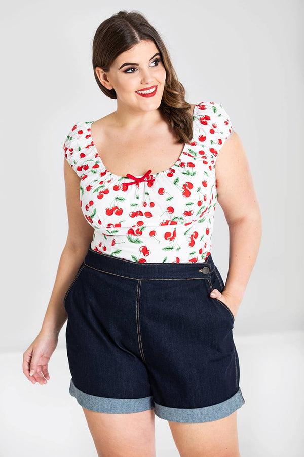 Hell Bunny Yaz Short Navy