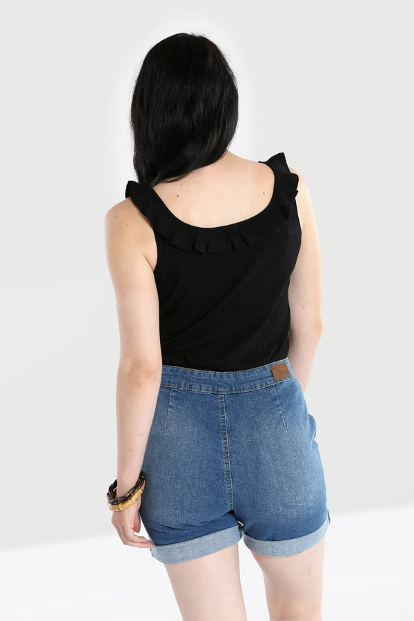 Hell Bunny Yolanda Top Black