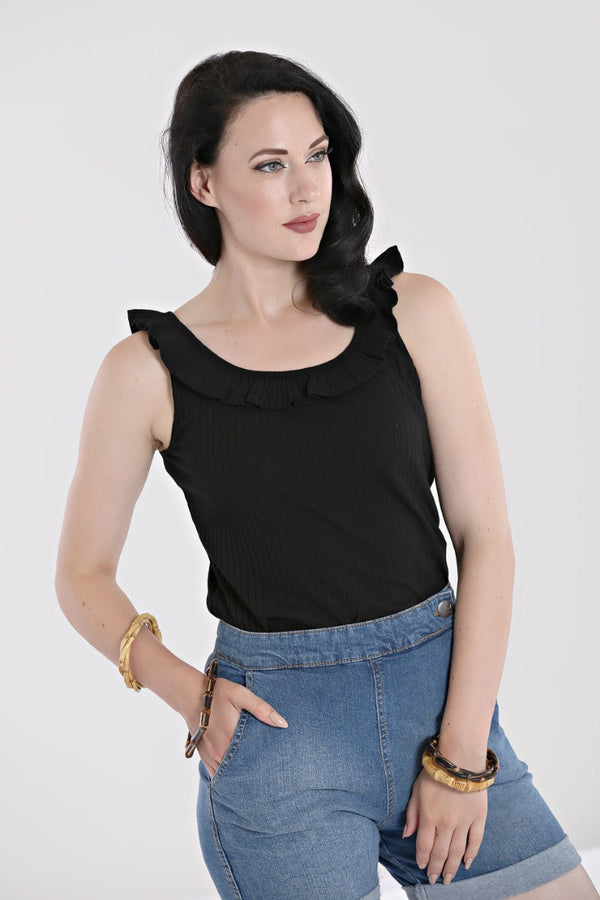 hell bunny Yolanda Top Black