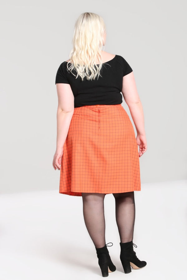 Hell Bunny Zora Skirt Orange