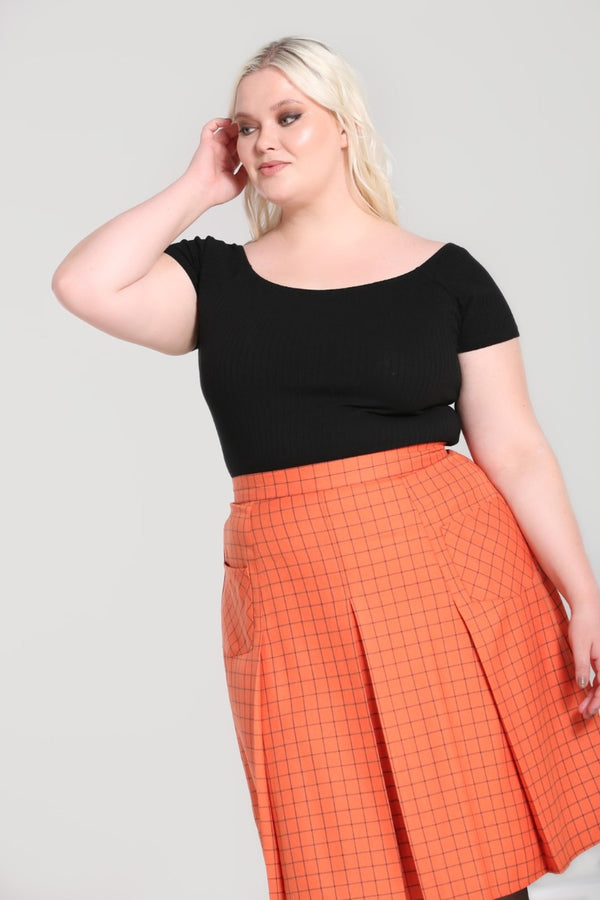 Hell Bunny Zora Skirt Orange