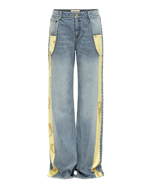hellessy Dansei Jeans Medium Wash and Buttercup Fil Coupé