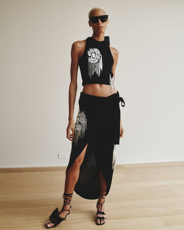 hellessy Alma Knit Skirt Black