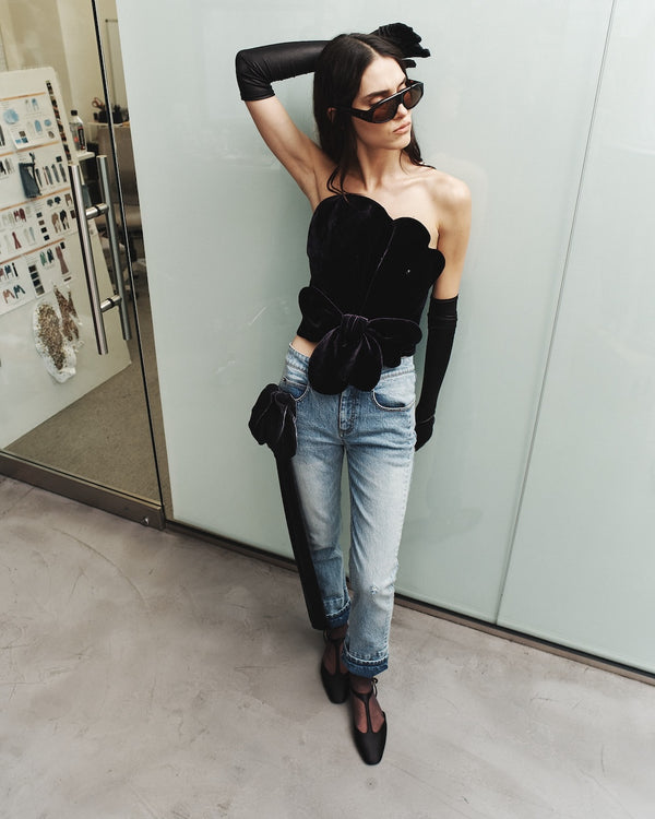 Hellessy Arin Jeans Medium Wash/Gunmetal
