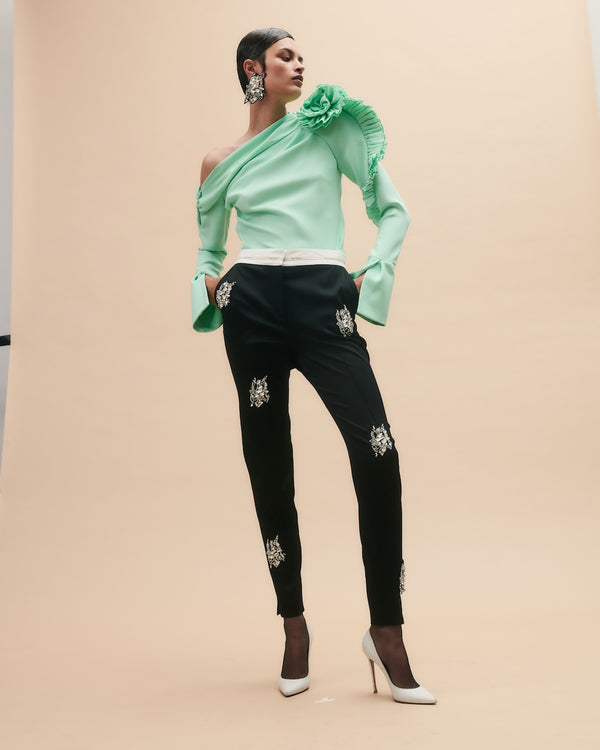 Hellessy Belle Blouse Seafoam