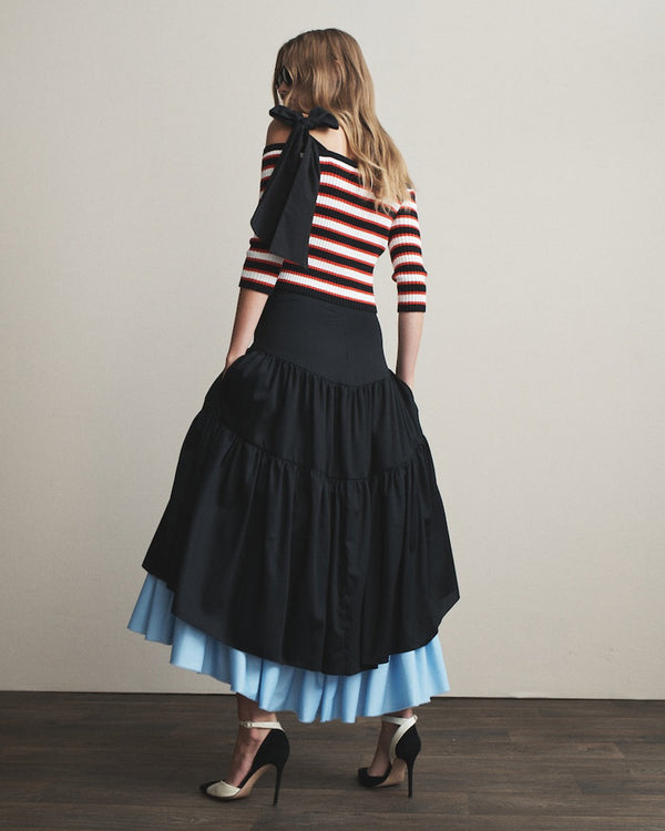 Hellessy Carlo Top Red-black Stripe
