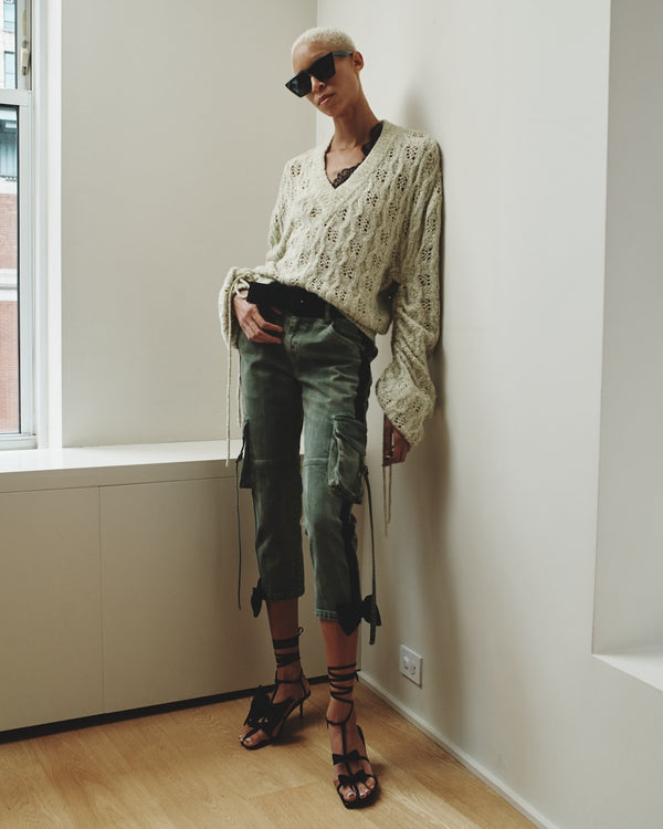 Hellessy Connor Cargo Pants Distressed Olive