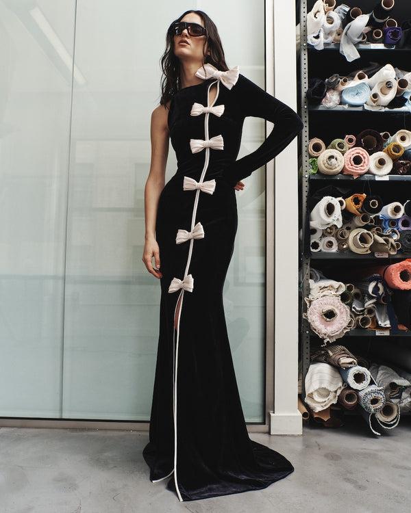 hellessy Deidra Gown Navy/Blush