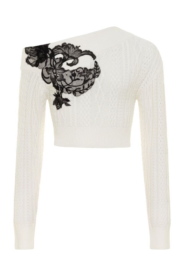 hellessy Floyd Sweater Floral and White