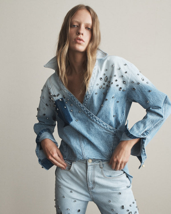 hellessy Hart Crystal Shirt Medium Wash