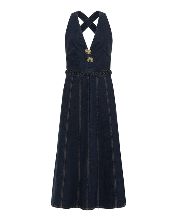 hellessy Kika Dress Dark Wash