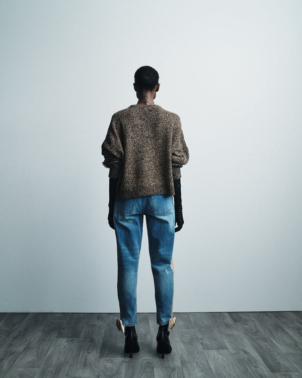 Hellessy Ludo Sweater Navy Melange And Beige