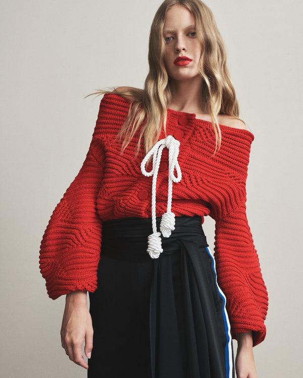 Hellessy Magalie Cardigan Red