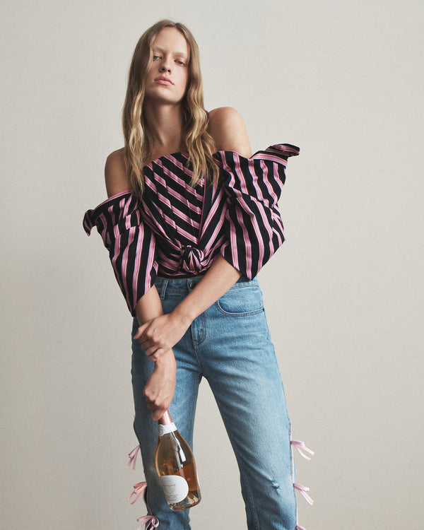 Hellessy Maggie Bustier Rose Stripe