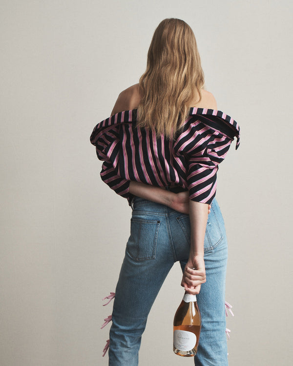 Hellessy Maggie Bustier Rose Stripe