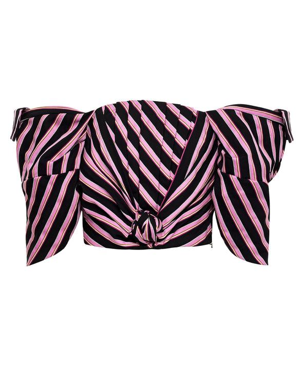 hellessy Maggie Bustier Rose Stripe