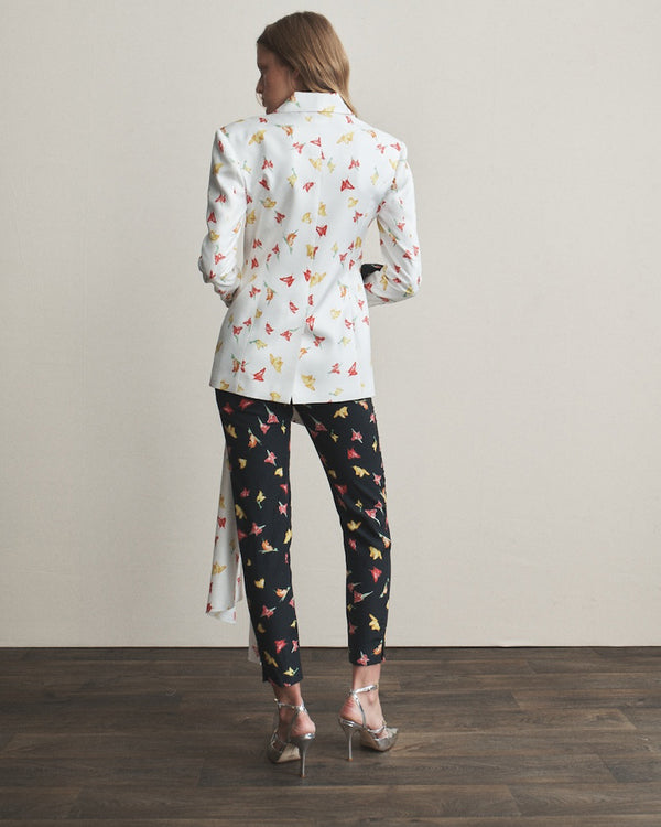 Hellessy Monrow Blazer Ecru Butterfly Print