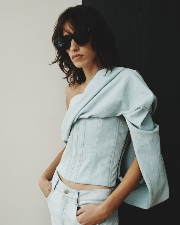 Hellessy Pandor Bustier Light Wash