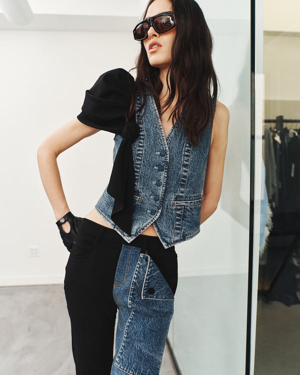 hellessy Paula Vest Dark Stone Wash