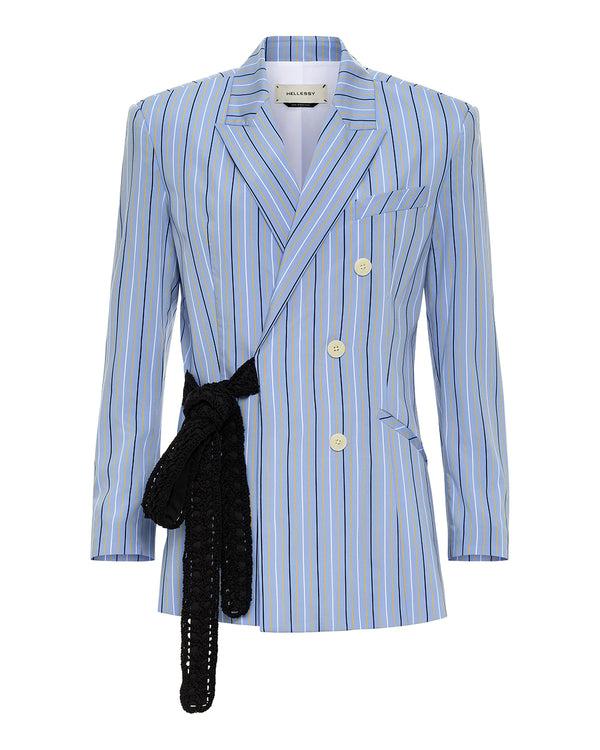 Hellessy Primrose Blazer Light Blue-Yellow Stripe