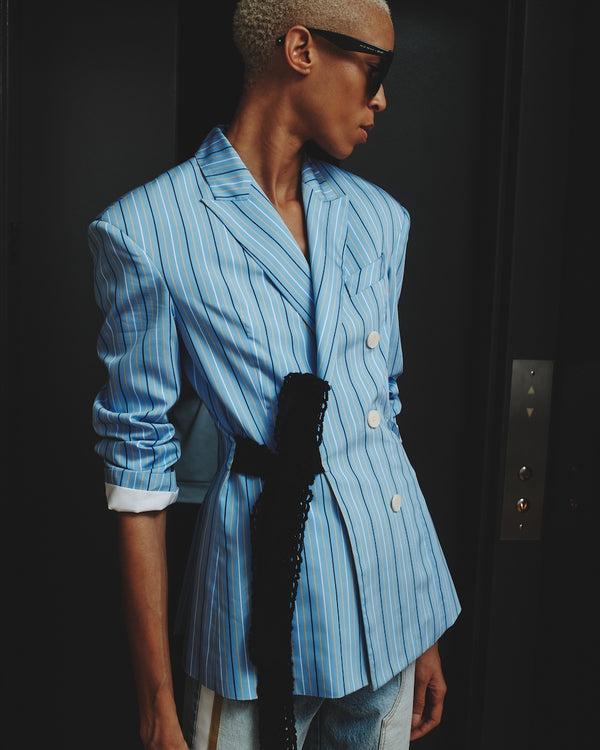 hellessy Primrose Blazer Light Blue-Yellow Stripe