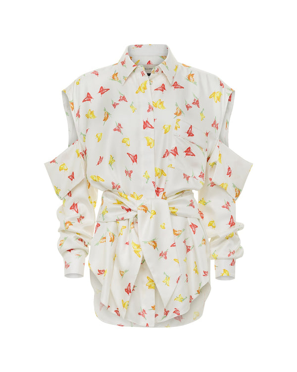 hellessy Ridge Shirt Ecru Butterfly Print