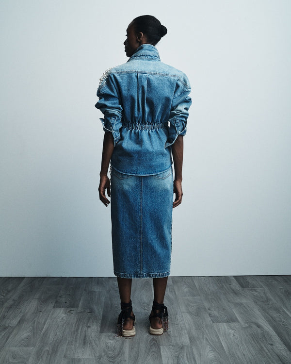 Hellessy Yvon Skirt Medium Wash