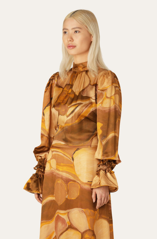 Helmstedt ALINA DRESS - Gold Planets