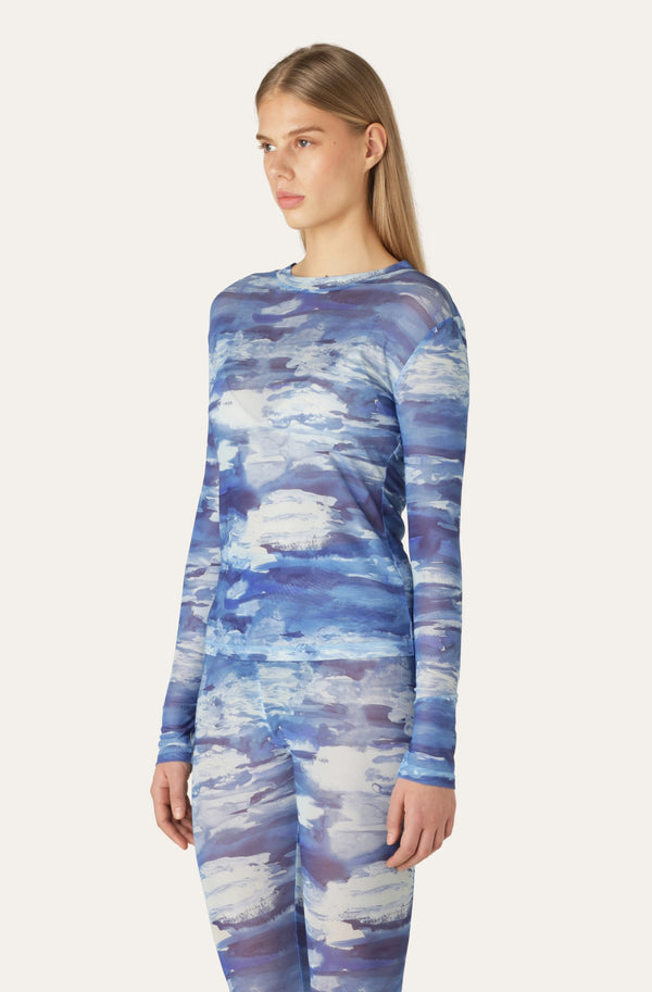 Helmstedt JULIA MESH BLOUSE - Winter Clouds