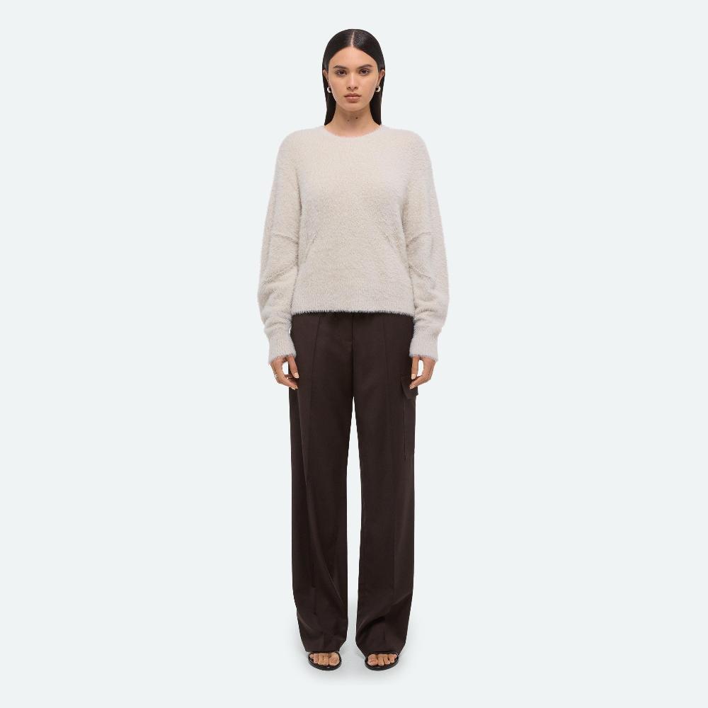 Helmut Lang Apex Crewneck Sweater Ivory
