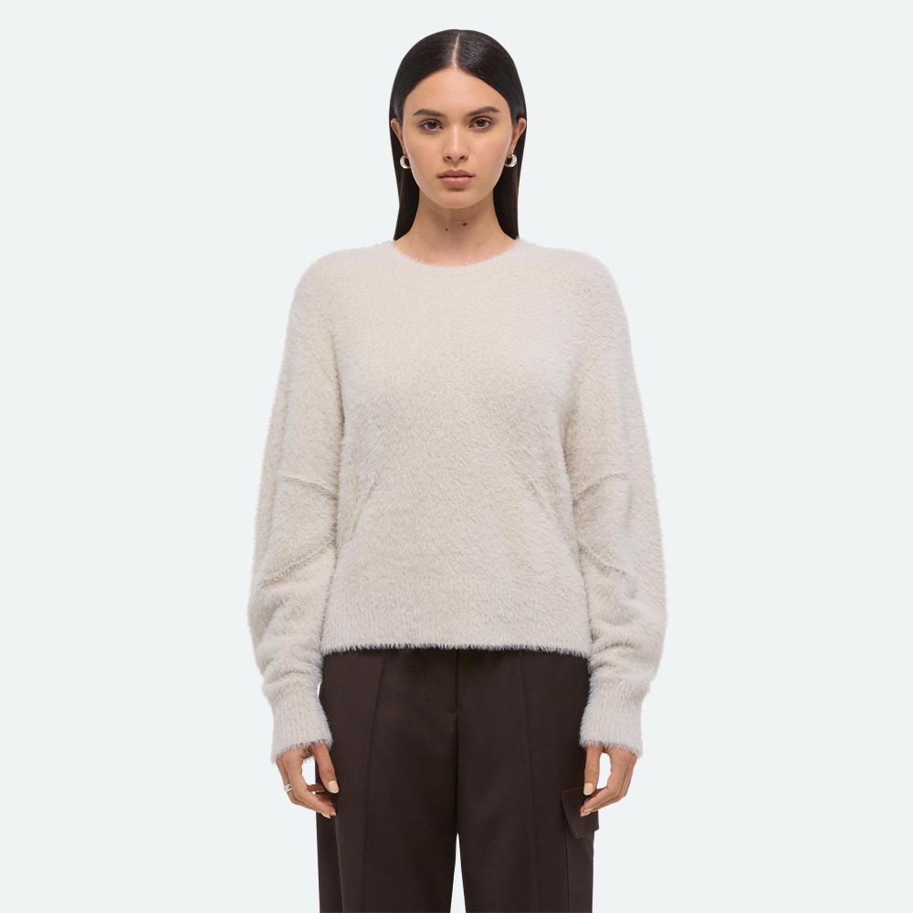 Helmut Lang Apex Crewneck Sweater Ivory