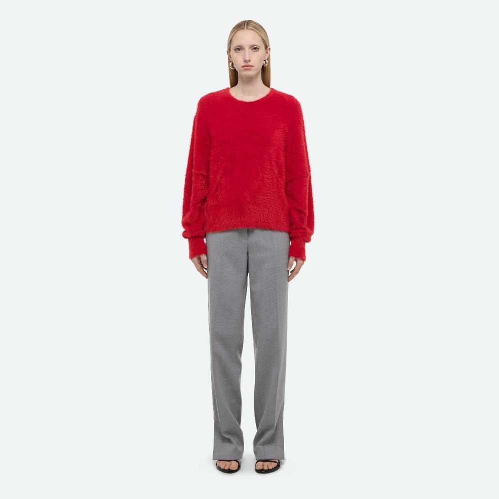 Helmut Lang Apex Crewneck Sweater Red