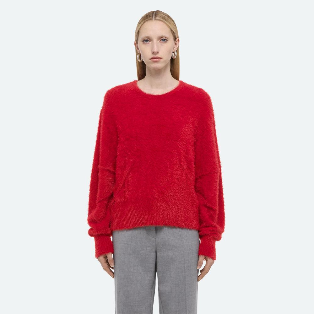 Helmut Lang Apex Crewneck Sweater Red